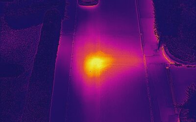 Chauffage à distance et caméra thermique